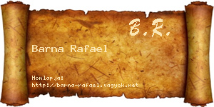 Barna Rafael névjegykártya